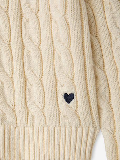 Pull torsadé fille Jonen vanille - vertbaudet enfant 
