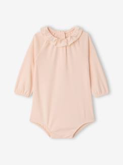 -Body bébé fille col volanté manches longues