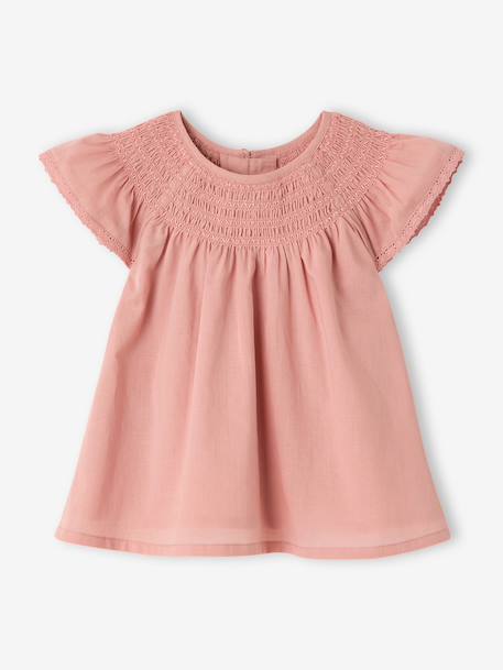 Robe et bloomer bébé fille coton blush - vertbaudet enfant 
