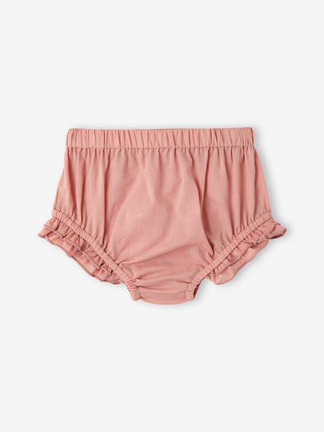 Jurk en bloomer baby meisjes katoen rouge - vertbaudet enfant 