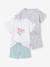 Lot de 2 pyjashorts fille manches courtes en coton écru - vertbaudet enfant 