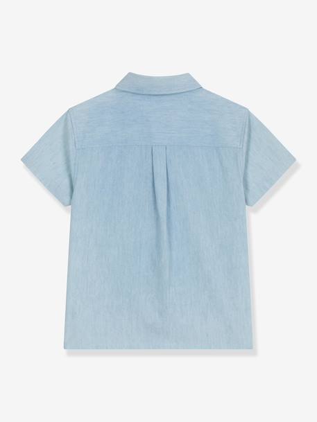 Chemise garçon chambray à manches courtes bleu clair - vertbaudet enfant 