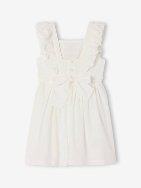 Robe patineuse volantée blanc - vertbaudet enfant 