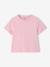 Lot de 3 tee-shirts fille personnalisable écru+rose pâle - vertbaudet enfant 