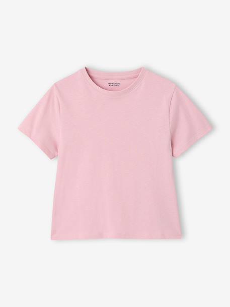 Set van 3 effen t-shirts voor meisjes écru+lichtroze - vertbaudet enfant 