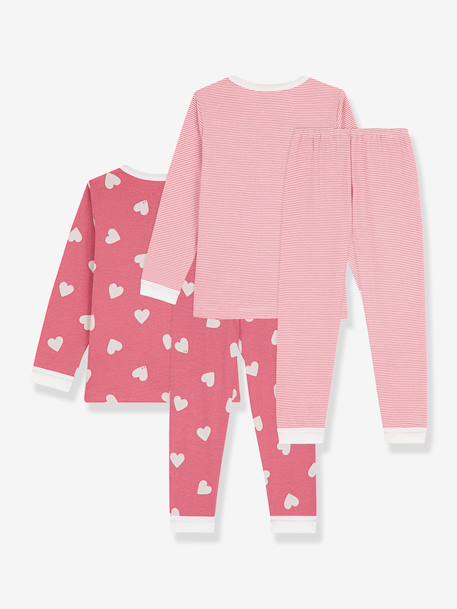 Set van 2 pyjama's katoen PETIT BATEAU wit - vertbaudet enfant 