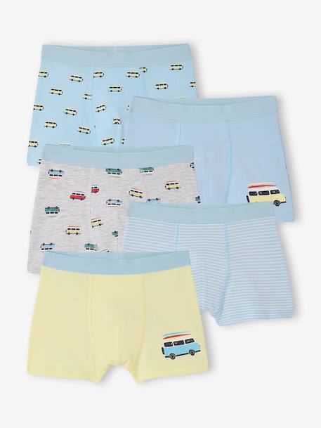 Lot 5 boxers van vert d'eau - vertbaudet enfant 