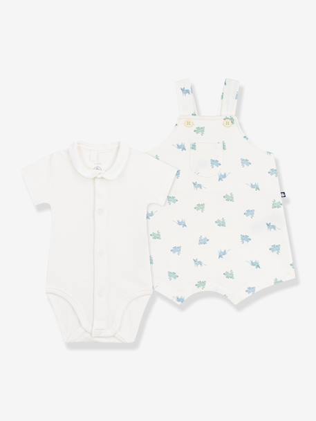 Babyset salopet + body wit - vertbaudet enfant 
