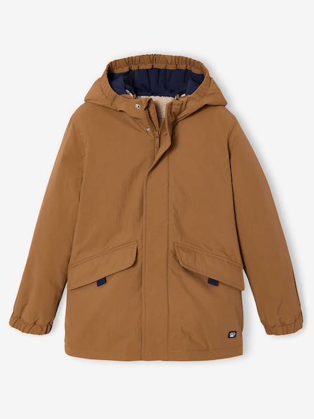 Parka 3 en 1 garçon doublure sherpa noix de pécan - vertbaudet enfant 