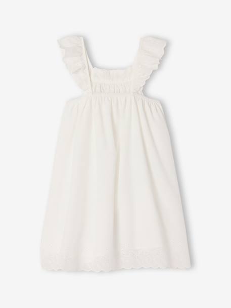Robe évasée coton broderie blanc - vertbaudet enfant 