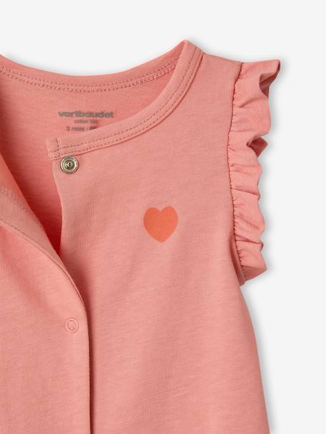 Lot 2 combishort bébé fille coton bio écru - vertbaudet enfant 