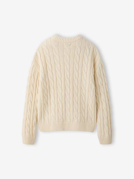 Pull torsadé fille Jonen vanille - vertbaudet enfant 
