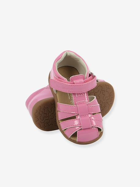 Sandalen meisjes BERLINGOT jeansblauw+rozen - vertbaudet enfant 