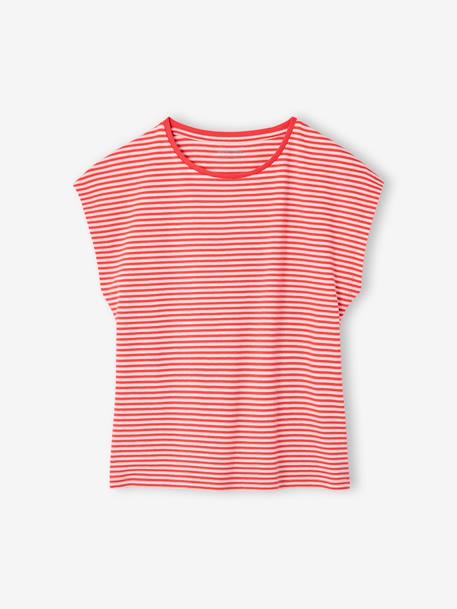 Set van 3 Basics meisjesshirts met korte mouwen bleekblauw+roze (poederkleur) - vertbaudet enfant 