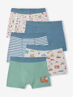 -Lot 5 boxers garçon circuit