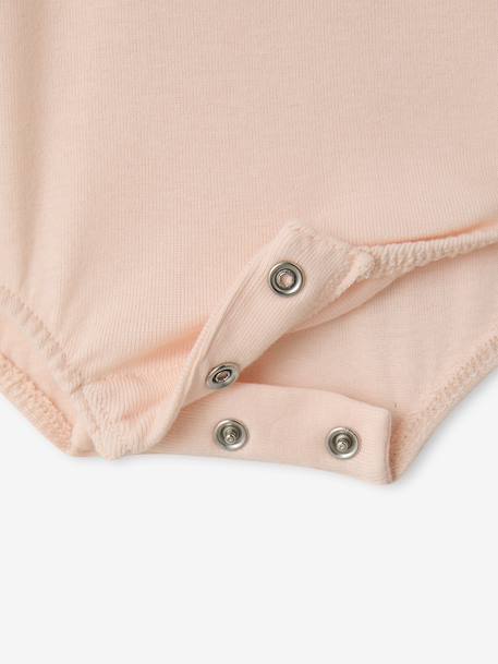 Body baby meisjes kraag met ruches lange mouwen lichtroze - vertbaudet enfant 
