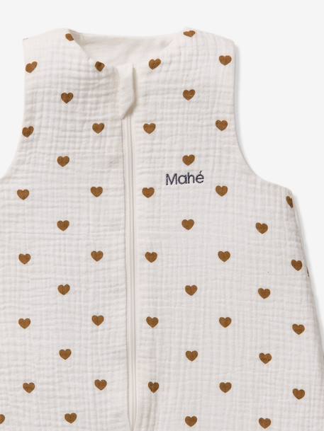 Zomerse jumpsuit van katoenen mousseline CÂ¼URS wit, bedrukt - vertbaudet enfant 