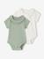 Set van 2 rompers voor baby met sierkraag met korte mouwen koraal+saliegroen - vertbaudet enfant 