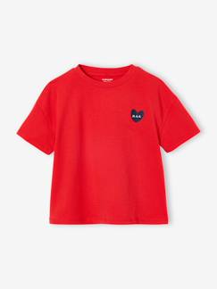 -Effen Basics meisjesshirt met korte mouwen
