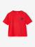 Effen Basics meisjesshirt met korte mouwen abrikoos+rood - vertbaudet enfant 