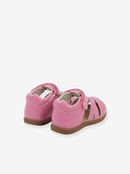 Sandalen meisjes BERLINGOT jeansblauw+rozen - vertbaudet enfant 