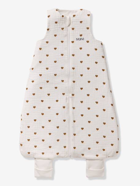 Zomerse jumpsuit van katoenen mousseline CÂ¼URS wit, bedrukt - vertbaudet enfant 