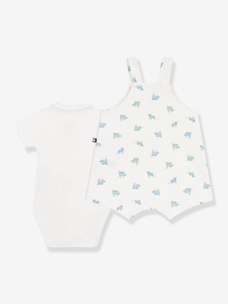 Ensemble salopette + body bébé blanc - vertbaudet enfant 