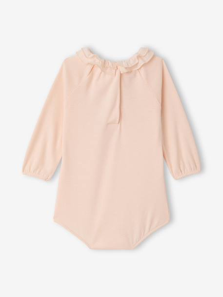 Body bébé fille col volanté manches longues rose pâle - vertbaudet enfant 