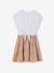 Robe fille effet 2 en 1 blanc imprimé+écru+vanille - vertbaudet enfant 