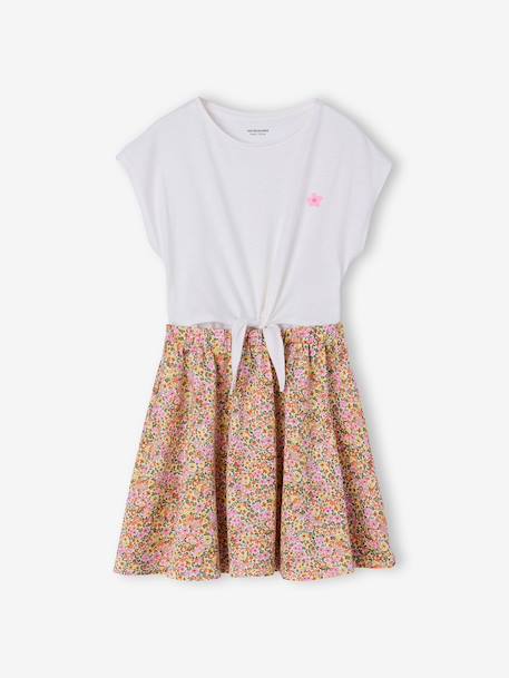 Fille-Robe-Robe fille effet 2 en 1