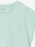 Tee-shirt fille uni fantaisie manches courtes personnalisable écru+marine+rose bonbon+vert d'eau - vertbaudet enfant 