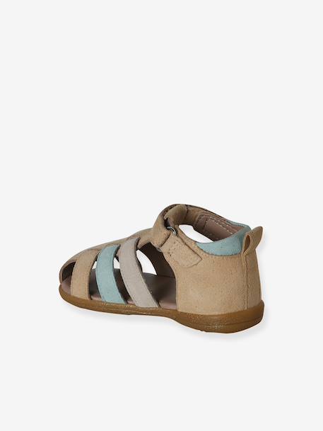 Chaussures premiers pas bébé scratchs lot beige+marine+marron - vertbaudet enfant 