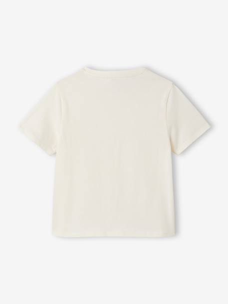 Set van 3 effen t-shirts voor meisjes écru+lichtroze - vertbaudet enfant 