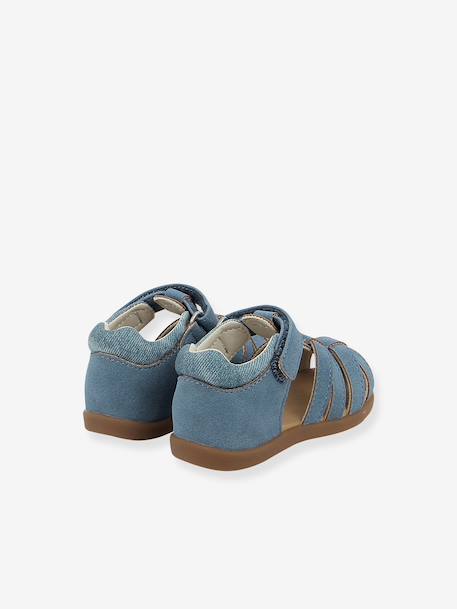 Sandalen meisjes BERLINGOT jeansblauw+rozen - vertbaudet enfant 