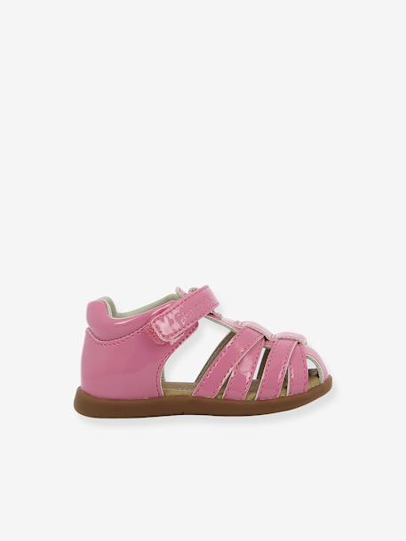 Sandales fille Berlingot bleu jean+rose - vertbaudet enfant 