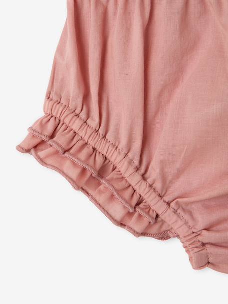 Robe et bloomer bébé fille coton blush - vertbaudet enfant 