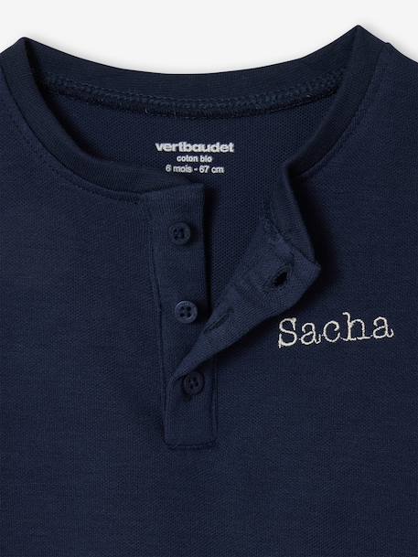 Polo manches courtes personnalisable marine - vertbaudet enfant 
