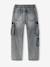 Jean garçon loose battle denim bleached+denim gris - vertbaudet enfant 