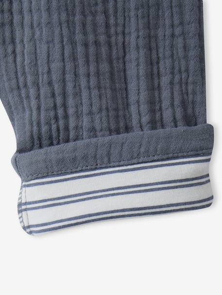 Pantalon bébé gaze de coton bleu - vertbaudet enfant 