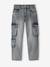 Jean garçon loose battle denim bleached+denim gris - vertbaudet enfant 