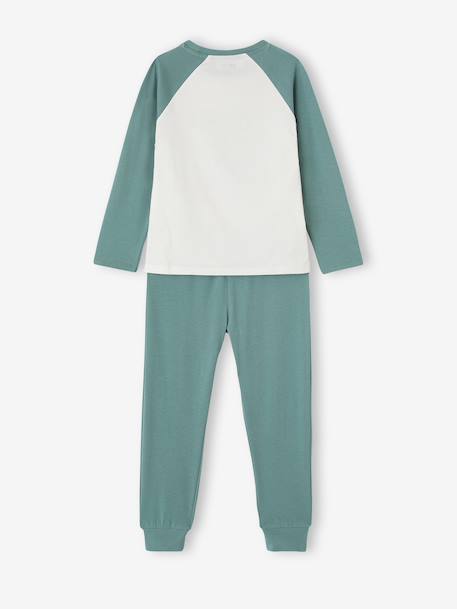 Lot de 2 pyjamas garçon en coton vert émeraude - vertbaudet enfant 