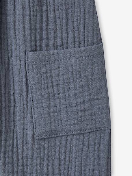 Babybroek van katoengaas blauw - vertbaudet enfant 