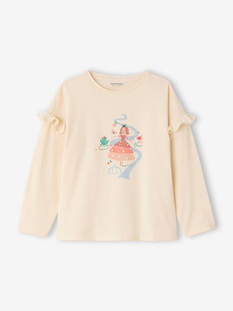 Set van 2 pyjama's met lange mouwen voor meisjes rozen - vertbaudet enfant 