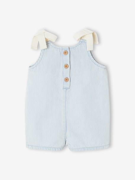 Combishort bébé fille coton rayé bleu - vertbaudet enfant 