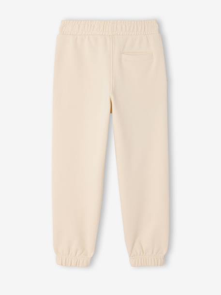 Joggingbroek van molton met verstelbare taille ecru+marineblauw - vertbaudet enfant 