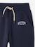 Joggingbroek van molton met verstelbare taille ecru+marineblauw - vertbaudet enfant 