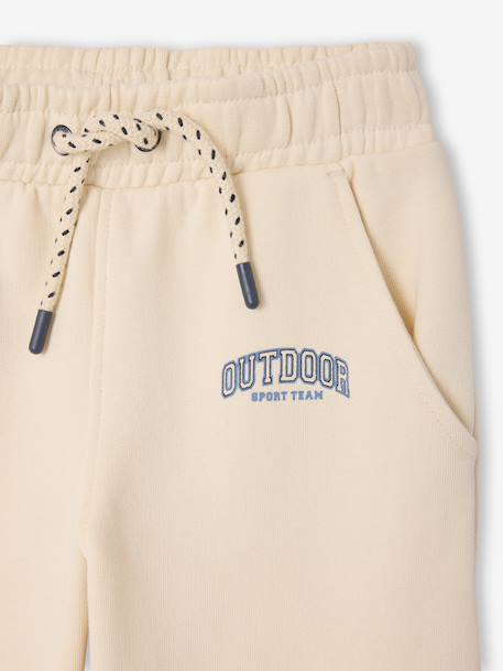 Joggingbroek van molton met verstelbare taille ecru+marineblauw - vertbaudet enfant 
