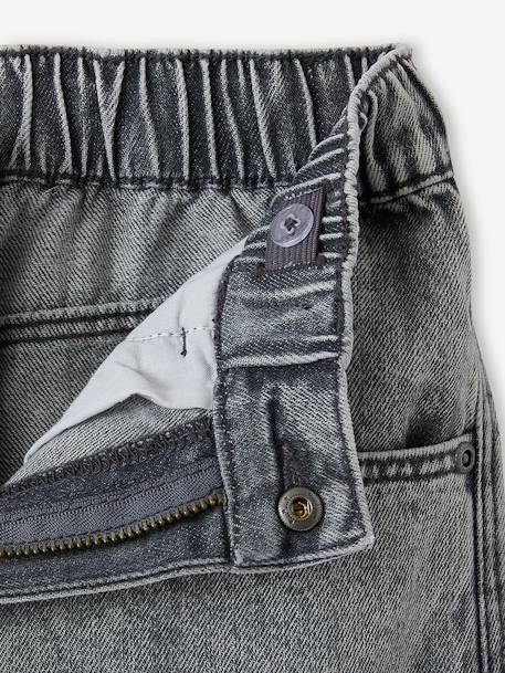 Jean garçon loose battle denim bleached+denim gris - vertbaudet enfant 