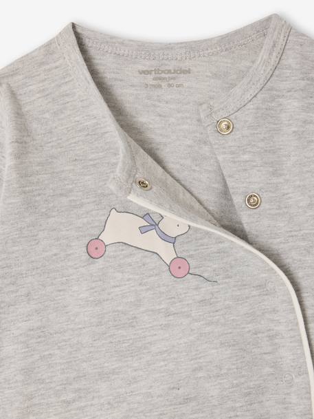 Lot de 2 pyjamas dors-bien bébé naissance gris chiné - vertbaudet enfant 