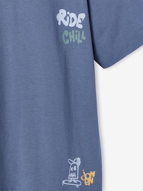 Lot 2 T-shirt manches courtes bleu grisé - vertbaudet enfant 